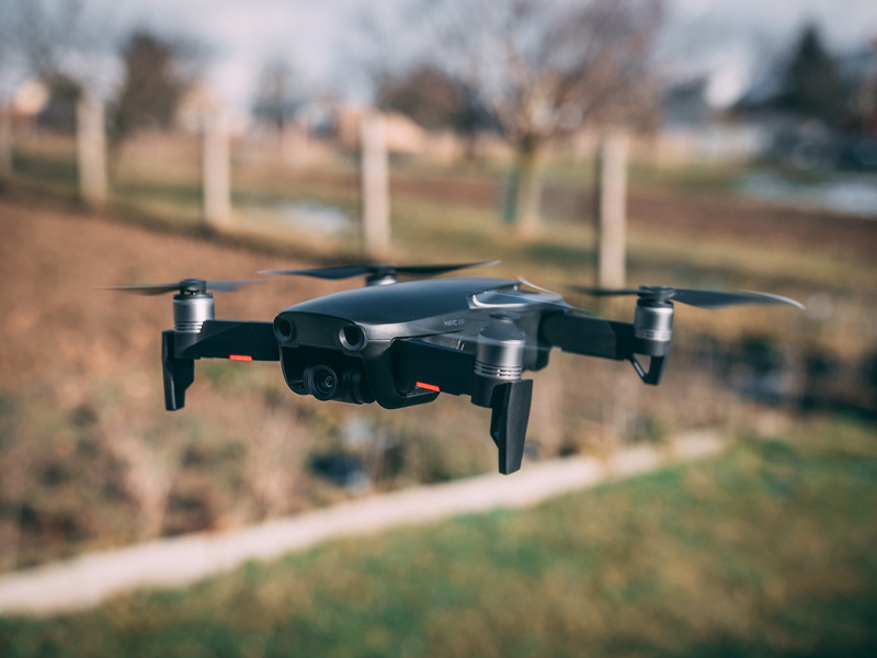 mavic, drone, silver colored, land, nature, mode of transportation, day, mavic air, dji, modern, airplane, uav, field, photography themes, no people, technology
