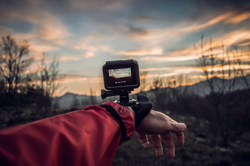 4K, go pro, communication, gun, people, cloud - sky, photography themes, sky, aiming, technology, outdoors, nature, hand, camera - photographic equipment