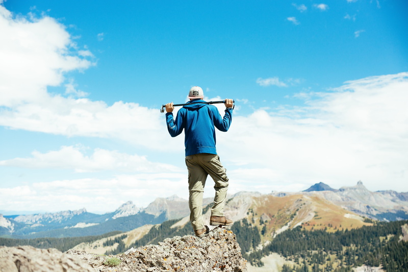 standing, alone, real people, men, day, travel, activity, adventure, cloud - sky, rocks, 5K, sky, rear view, jacket, tranquil scene, man, nature, hoodie