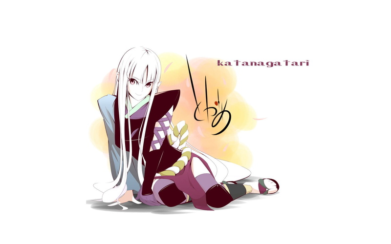 multi colored, still life, indoors, shoe, text, creativity, copy space, Katanagatari, Togame, 1080P, white background, anime girls, western script, close-up