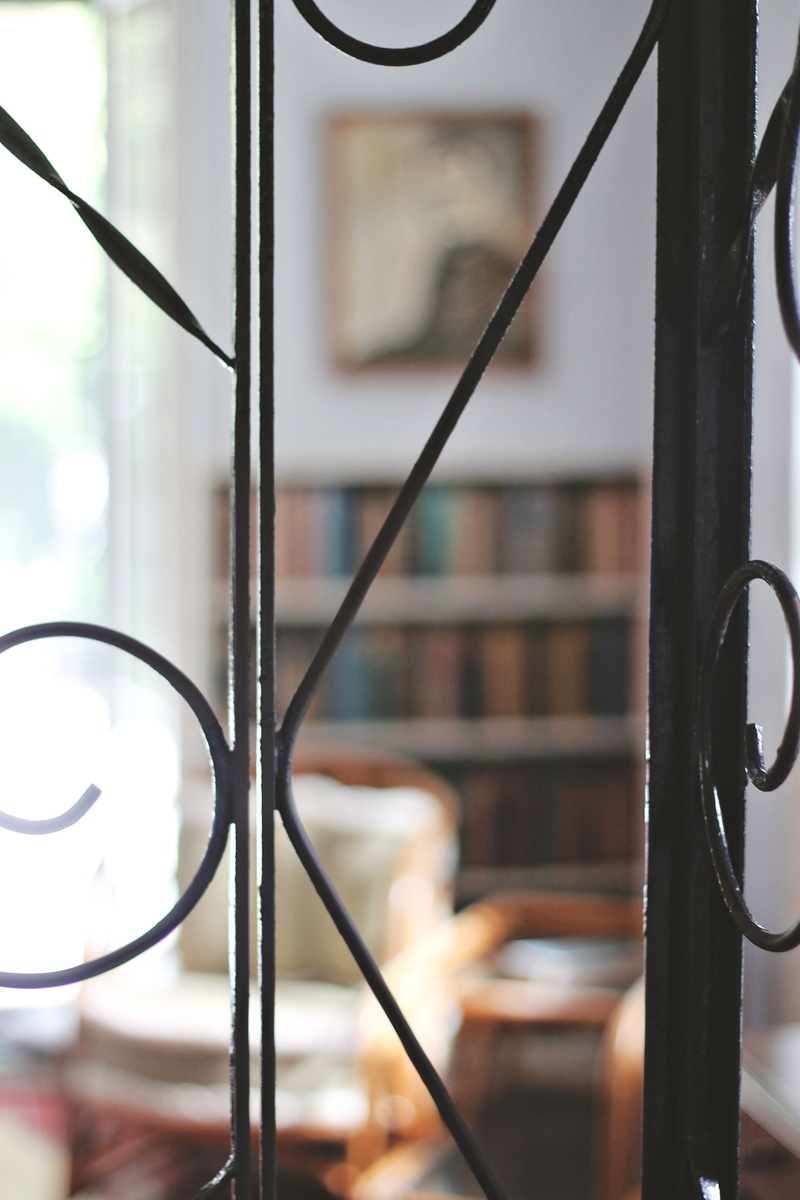 safety, selective focus, day, indoors, wrought iron, light, close-up, no people, reflection, transparent, security, geometric shape, railing, fence, design