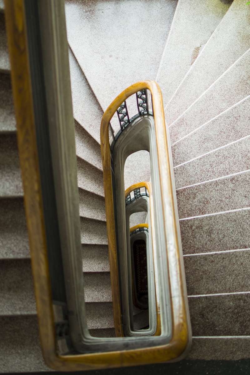 wall, directly above, direction, 2K, classic, romania, metal, moving up, spiral, stair, transportation, connection, light, day, architectural, hand rail