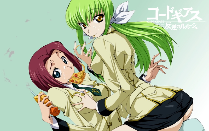 Code Geass, school uniforms, cc, kallen, art, hd, uniforms, anime, geass, 1080P, code, x, school, pizza, stadtfeld