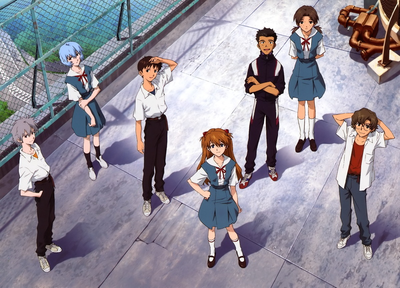 rei, uniforms, soryu, 2K, school, shinji, kaworu, ikari, school uniforms, genesis, ayanami, neon, langley, art, anime, nagisa, evangelion, hd, ayanami rei