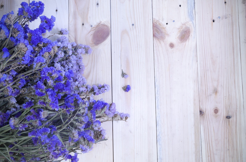 flower head, flower, nature, growth, wood - material, high angle view, flowering plant, indoors, beauty in nature, 4K, top, lavender, planks, freshness
