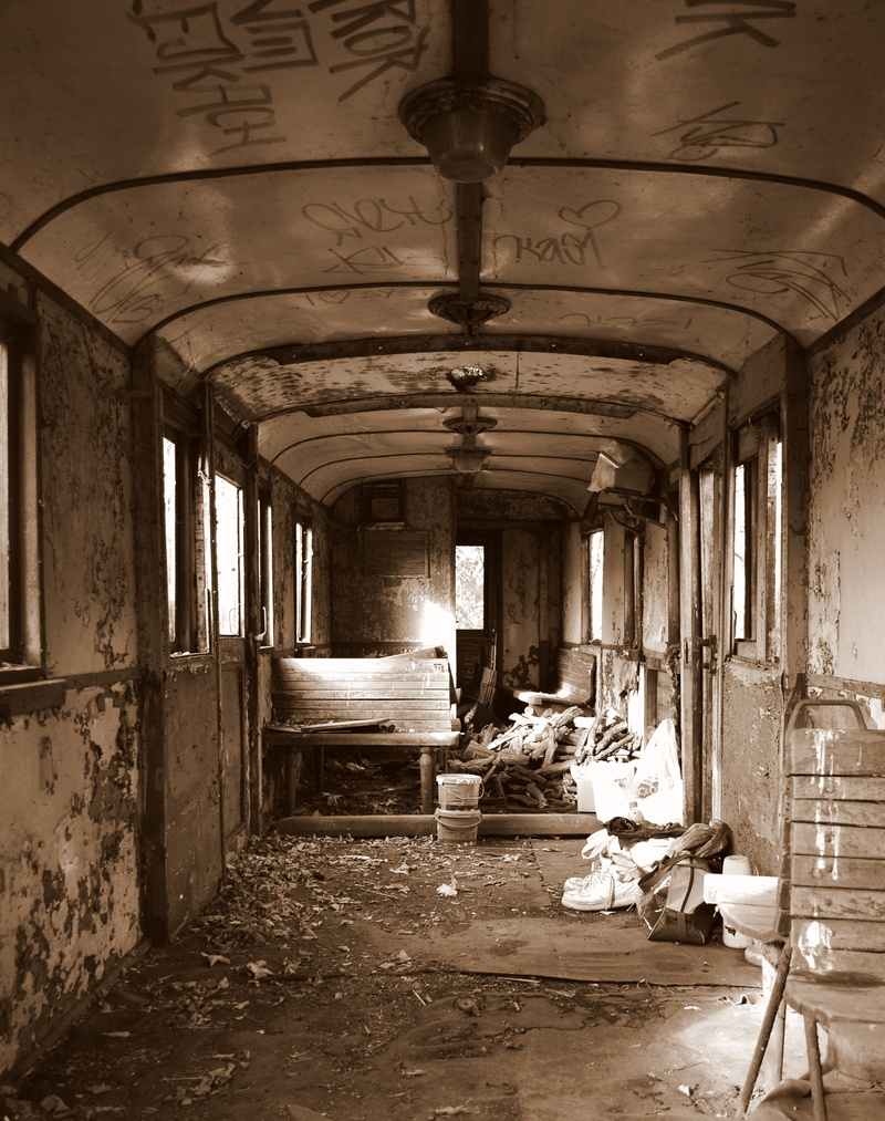 corridor, flooring, 4K, bad condition, train, arcade, wall - building feature, abandoned, disheveled, transport, vintage, ruined, furniture, messy, damaged