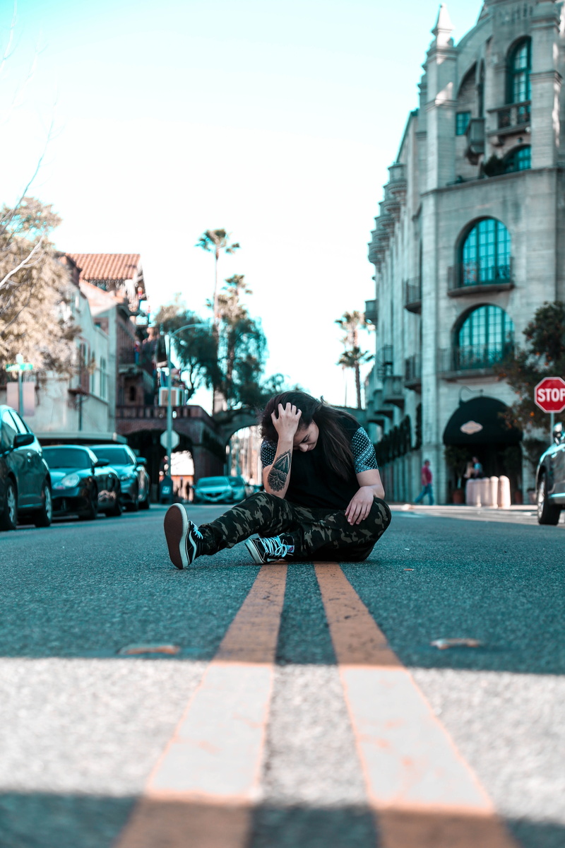 jelizabm, lifestyle, lifestyles, tattoos, casual clothing, adult, day, street, real people, losangeles, dj, full length, explore, tattoo, mode of transportation