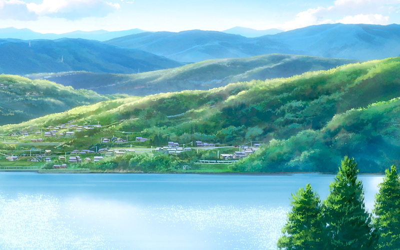 1080P, Mountain, Your Name., Lake, Itomori, Kimi No Na Wa., Anime, Horizon