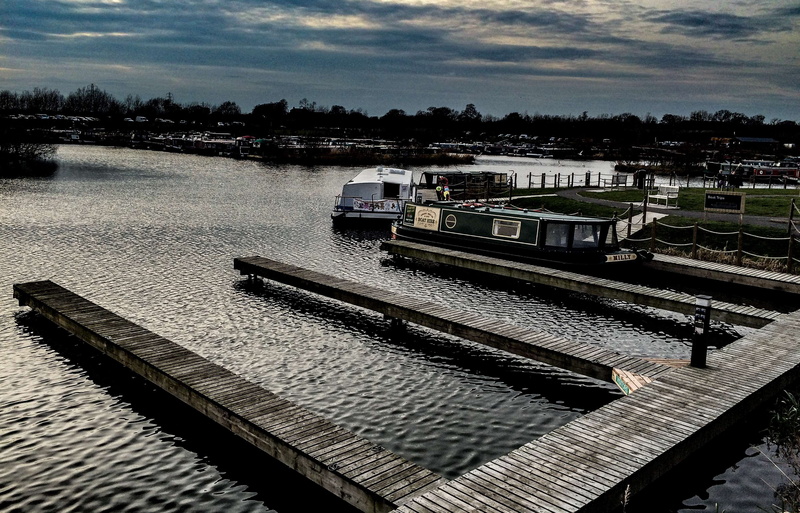 cloud - sky, no people, canal barge, wooden walkways, travel, outdoors, theme numbers, water, 2K, rail transportation, west mercia marina, day, train