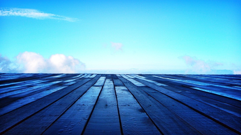 no people, diminishing perspective, environment, wooden, blue, wood - material, nature, scenics - nature, sky, sea, day, outdoors, Wood, horizon, textured