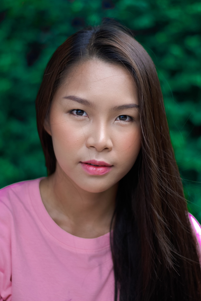 crew, leisure activity, pink lips, beautiful woman, teenager, bangkok, people, headshot, young adult, woman, real people, model, asian woman, pink color