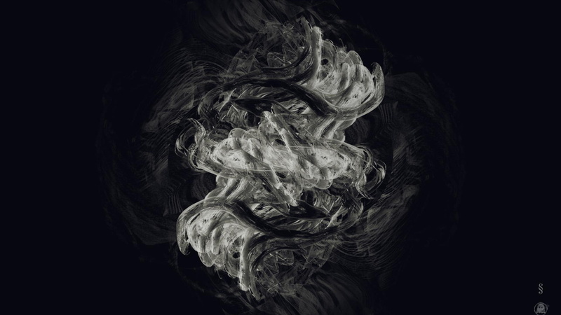 knot, fastener, no people, black, ornate, studio shot, art and craft, indoors, abstract, creativity, representation, body part, black background, dark
