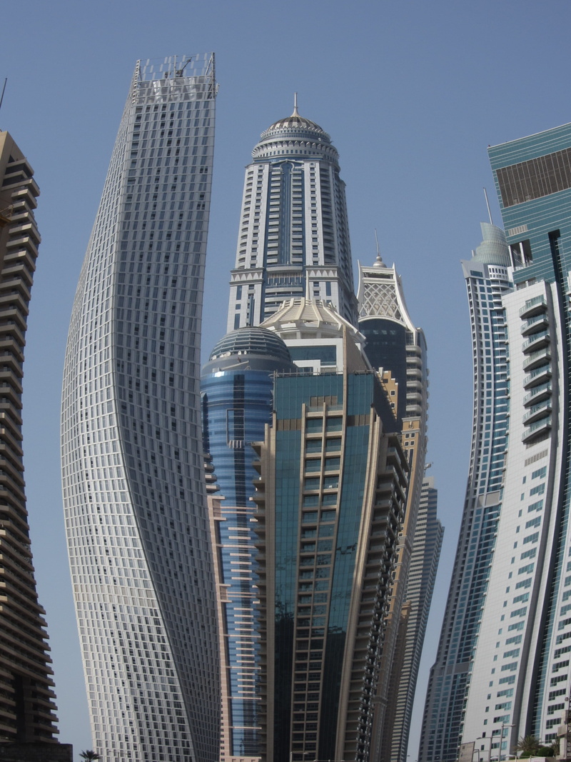 famous Place, business, Blue, united Arab Emirates, office, no people, financial district, blue, outdoors, fun, buildings, Sky, day, tall - High, sky, tower