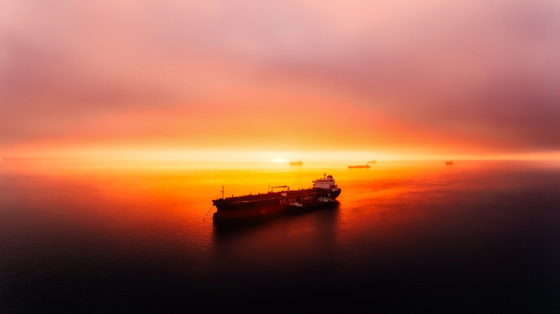cloud - sky, ship, mode of transportation, sea, water, orange color, nautical vessel, transportation, dramatic sky, silhouette, nature, no people, sunset