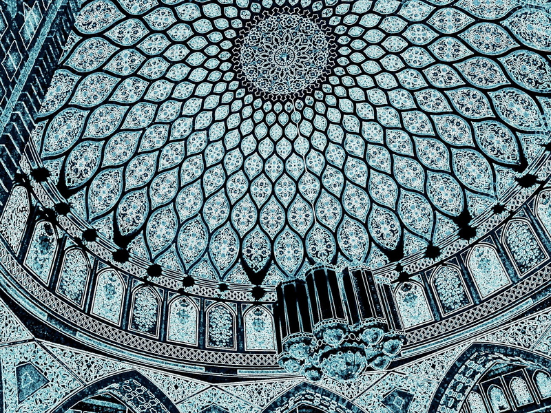 day, floral pattern, building, place of worship, sightseeing, creativity, circle, mall, neon, 2K, built structure, belief, architecture, low angle view