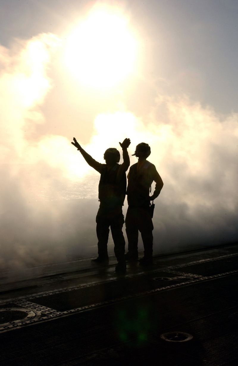 togetherness, silhouettes, navy, sunset, sky, deck, leisure activity, people, 2K, sailors, aircraft carrier, lifestyles, transportation, men, real people