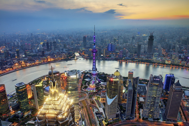Oriental Pearl Tower, China, 1080P, the Huangpu river, sunset, Jin Mao Tower, river