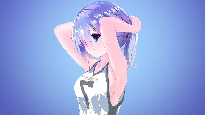 4K, Hamakaze (KanColle), sportswear, Kantai Collection, sideboob