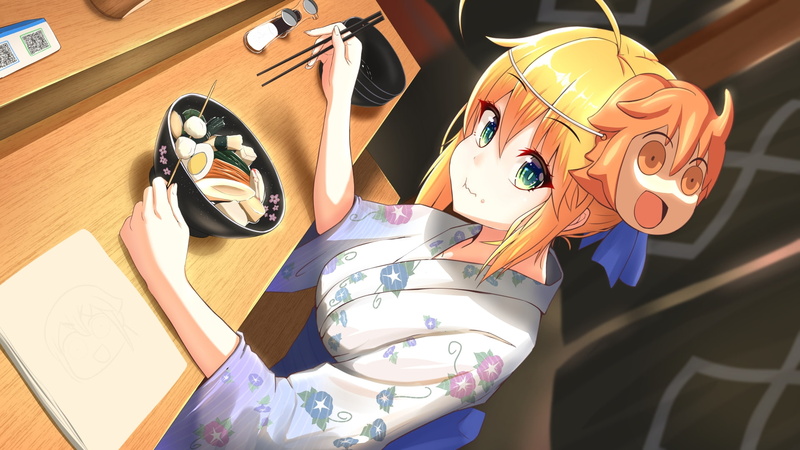 multi colored, representation, female likeness, wood - material, Anime, kimono, gudako mask, close-up, day, human representation, indoors, variation, table