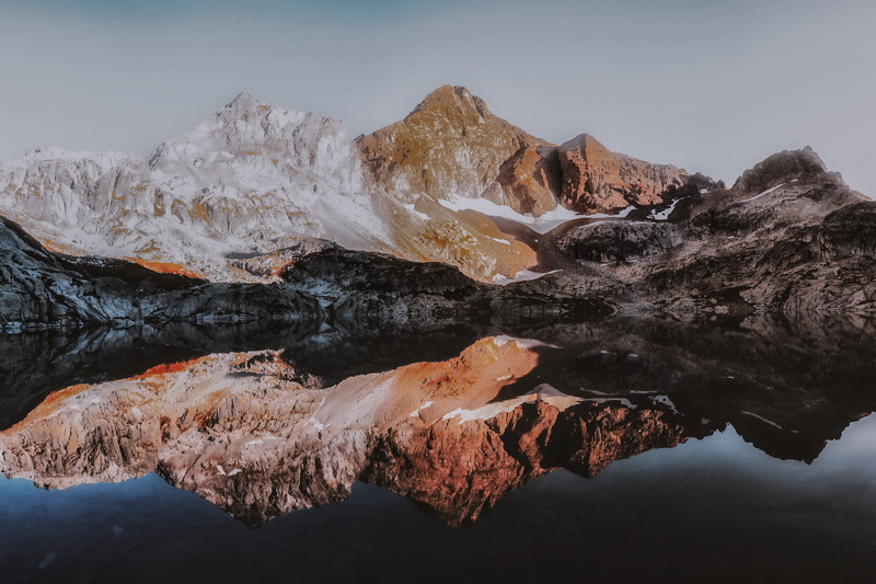 geology, reflection, scenic, no people, scenics - nature, day, cold, rock - object, landscape, 2K, lake, nature, snow, nature