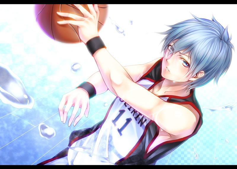 tetsuya, hair, 720P, blue, kuroko, basket, anime, basketball