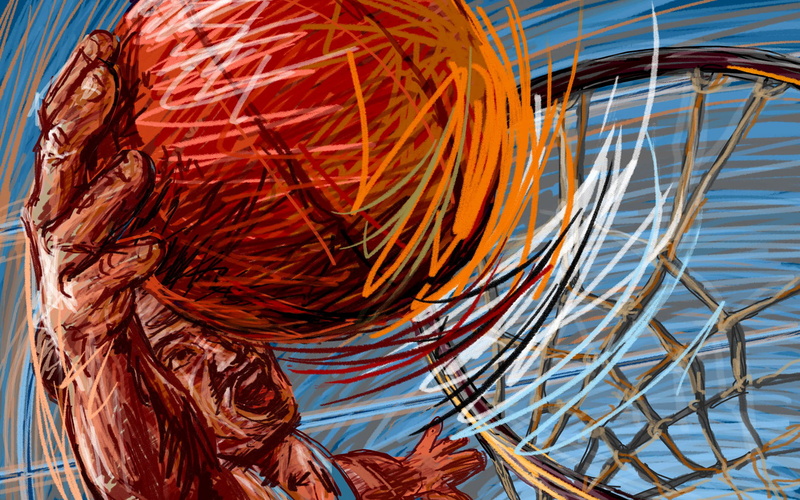 red, low angle view, pattern, the ball, figure, textile, hairstyle, slam dunk, metal, motion, wind, no people, close-up, basketball, player, lifestyles