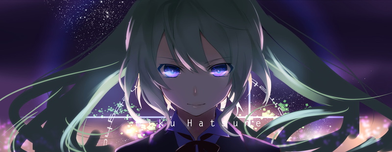 anime, ncs, 1080P, Hatsune Miku, multiple display, anime girls
