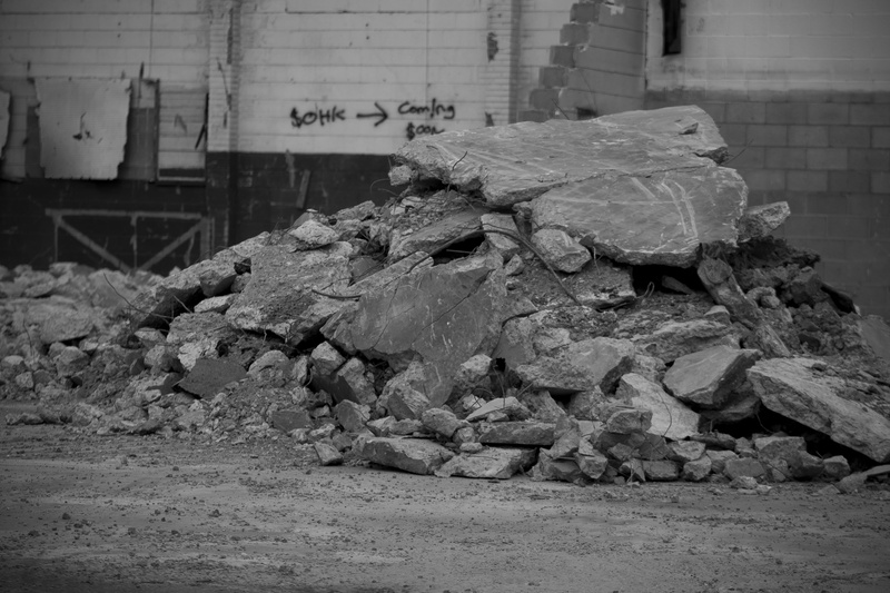 no people, rock, united states, text, damaged, abandoned, bad condition, run-down, debris, 5K, dirty, solid, ruined, decline, focus on foreground, outdoors