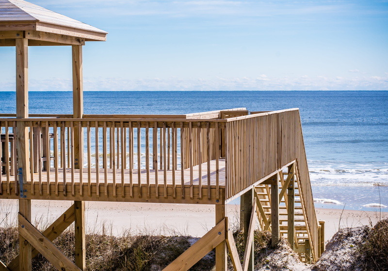 nc, 5K, scenics - nature, board walk, wood - material, horizon over water, north topsail beach, architecture, topsail, ocean, sky, water, outdoors, coast