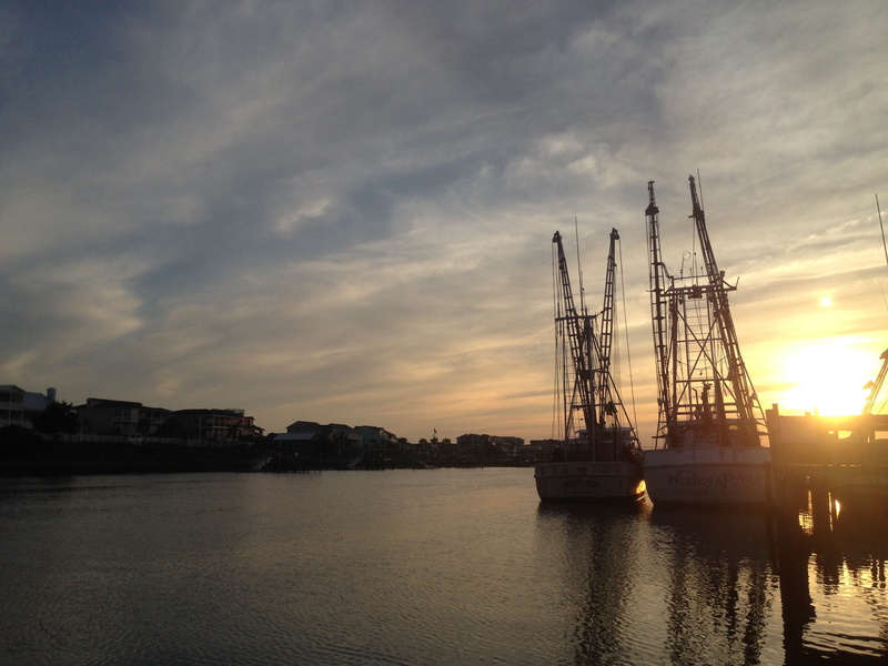 tranquility, nc, sunest, sky, transportation, waterfront, beach, Boat, sunset, sea, industrial Ship, 2K, reflection, ship, equipment, shipping, shrimp