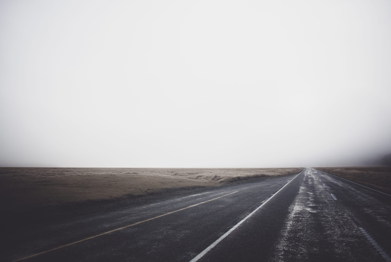 dull, vanishing point, horizon, marking, copy space, fog, environment, fiordland national park, the way forward, colour, new zealand, road, nature, transportation