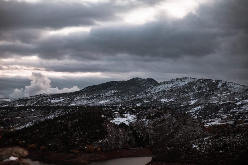winter, snowcapped mountain, horsetooth, non-urban scene, no people, view, mountain range, lake, trees, fort collins, nature, 5K, sky, landscape, background