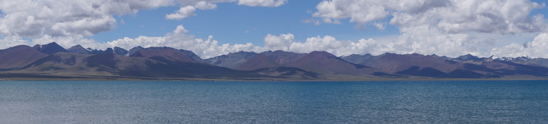 panoramic, no people, beauty in nature, sky, mountain, china, outdoors, tranquility, sea, tranquil scene, environment, nam co, lagoon, day, blue, nature
