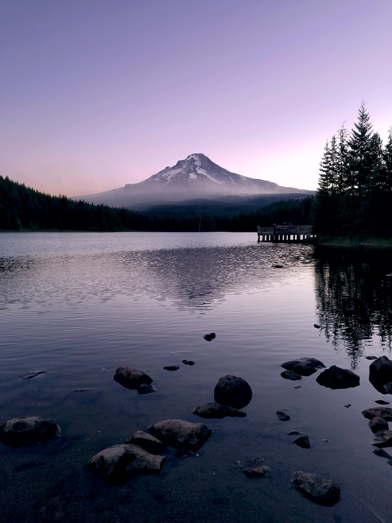 oregon, mountain, rock, rock - object, government camp, solid, snowcapped mountain, lake, reflection, landscape, pacific northwest, nature, water, trillium lake