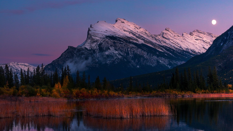 dawn, nature, winter, mountain peak, snowcapped mountain, lake, environment, sky, idyllic, wilderness, morning, tranquil scene, astronomy, water, landscape