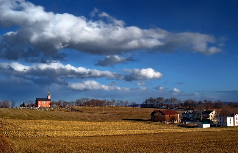 Maxatawny Township, photo, field, daytime, PA-222, farm, creative commons, landscape, 720P, agriculture, clouds, europe, Brown, rural, field  farm, stratocumulus
