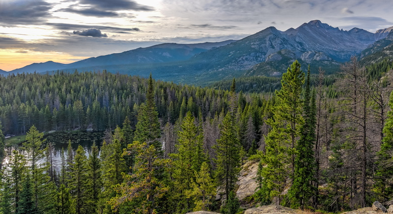 HDR, green, United States, leafed, Sunrise, Rocky Mountain National Park, mountain range, day, nature, range, Tripod, Nymph, outdoors, beauty In Nature