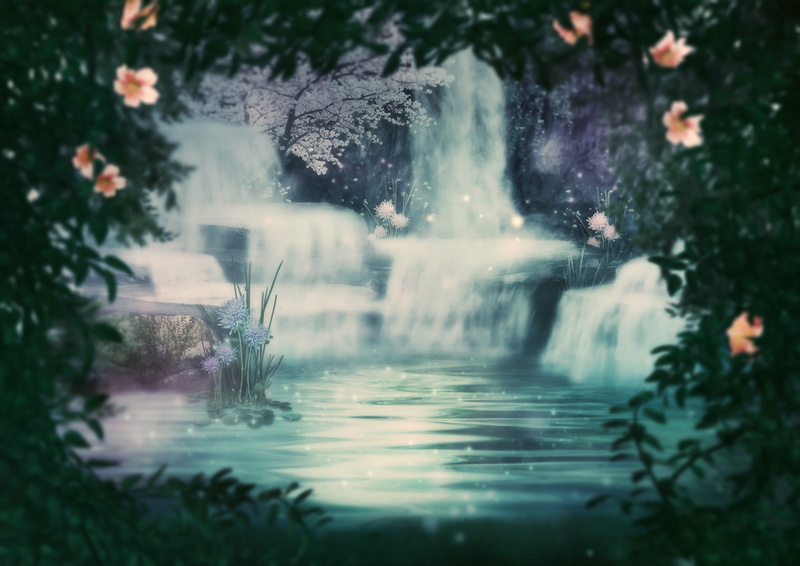 vacations, landscape, rain, beauty in nature, motion, glitter, day, park, dreamy, flowers, waterfront, cascade, cold temperature, lake, water, nature, emotion