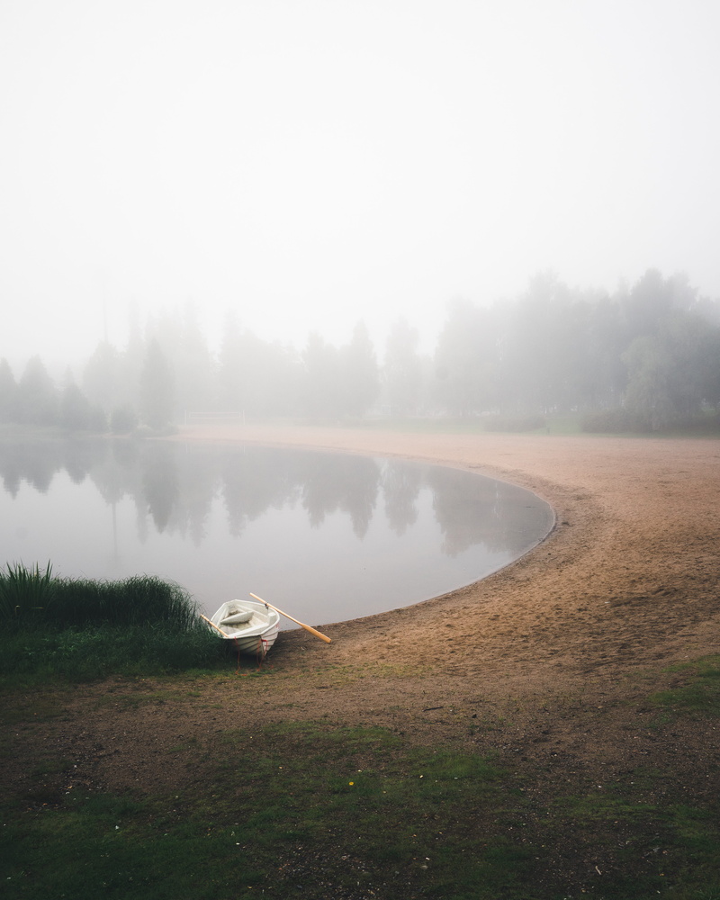 land, misty, day, moody, forest, environment, reflection, scenics - nature, sky, 4K, outdoor, mist, beauty in nature, autumn, grass, minimalistic, tranquil scene