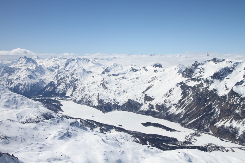 mountain landscape, snow, snowy, mountain range, lake sils, dream day, sils, 5K, corvatsch, view, non-urban scene, winter magic, clouds, scenics - nature