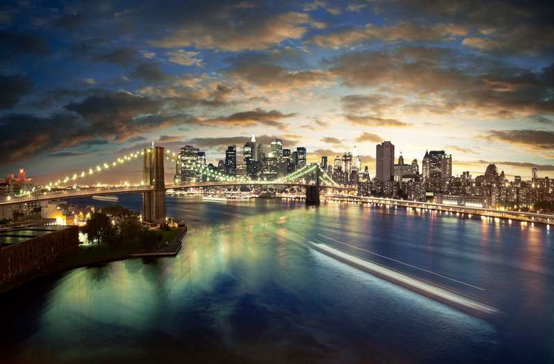 building, skyscraper, business, USA, 8K, illuminated, night, downtown District, brooklyn - New York, tower, sky, manhattan - New York City, office Building