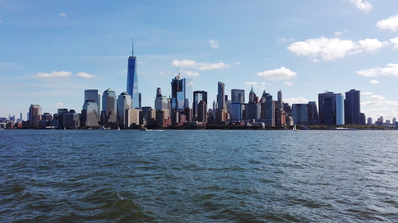 gratte ciel, day, modern, new york, freedom Tower - New York, downtown District, view, world Trade Center - Manhattan, urban Skyline, manhattan, statue