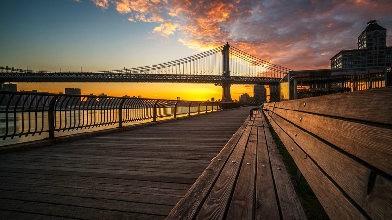 the way forward, bridge - man made structure, railing, city, sunset, built structure, transportation, travel destinations, direction, architecture, bridge