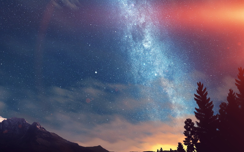astronomy, night, wonderful, tree, tranquility, plant, beauty in nature, star - space, scenics - nature, sky, no people, idyllic, cloud - sky, galaxy, star