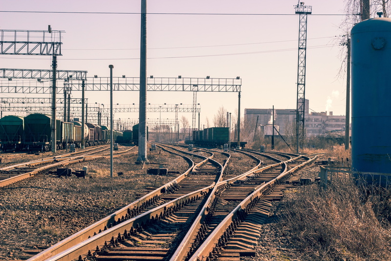 5K, day, no people, Russia, rail transportation, railroad track, electricity pylon, power line, train, electricity, outdoors, complexity, public transportation