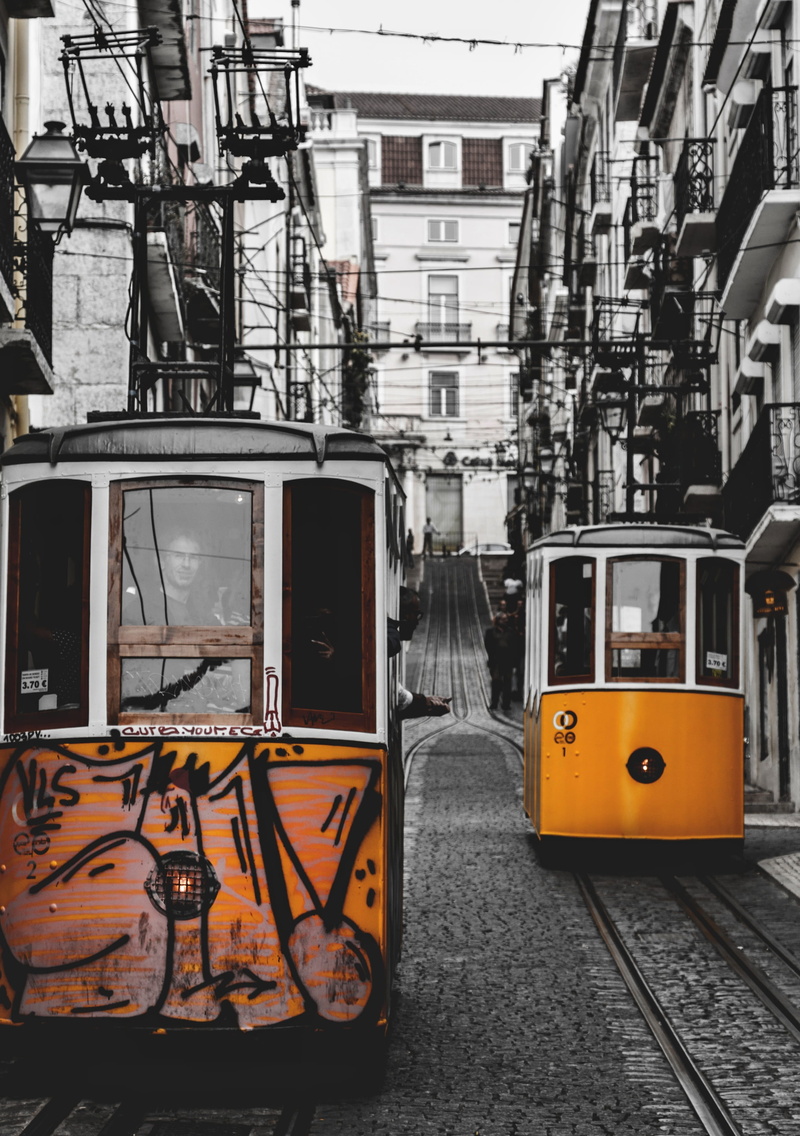 the old tram, built structure, old, holiday, photography, lisbon, old town, technology, transportation, portugal, college, no people, train, outdoors, rail transportation