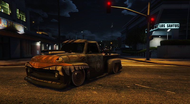 land vehicle, gta, 1080P, v, outdoors, motor vehicle, communication, building, architecture, cinematic, Games, illuminated, sign, building exterior, transportation