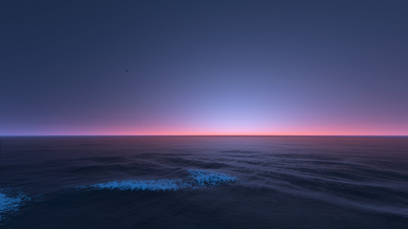 scenics - nature, astronomy, outdoors, games, beauty in nature, night, sky, hd, sea, gta 5, tranquility, tranquil scene, nature, horizon, 2K, space, sunset