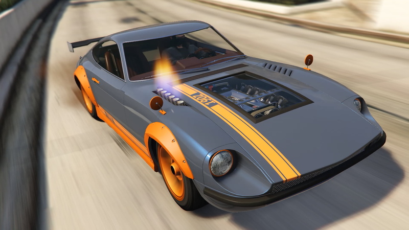 PC gaming, Vinewood Hills, 190z, Vinewood, Rockstar Games, video games, JFred, 1080P, orange cars, Grand Theft Auto, Grand Theft Auto V Online, GTA5, Grand Theft Auto Online