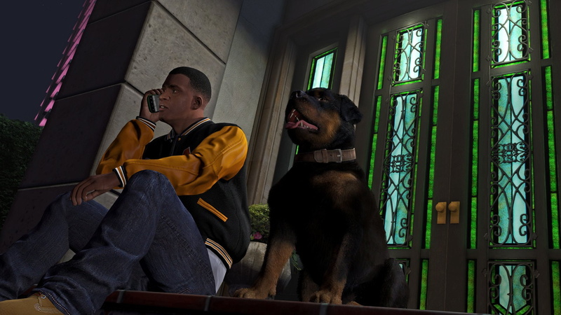Grand Theft Auto V, Chop (Grand Theft Auto), Franklin Clinton, 1080P, Grand Theft Auto